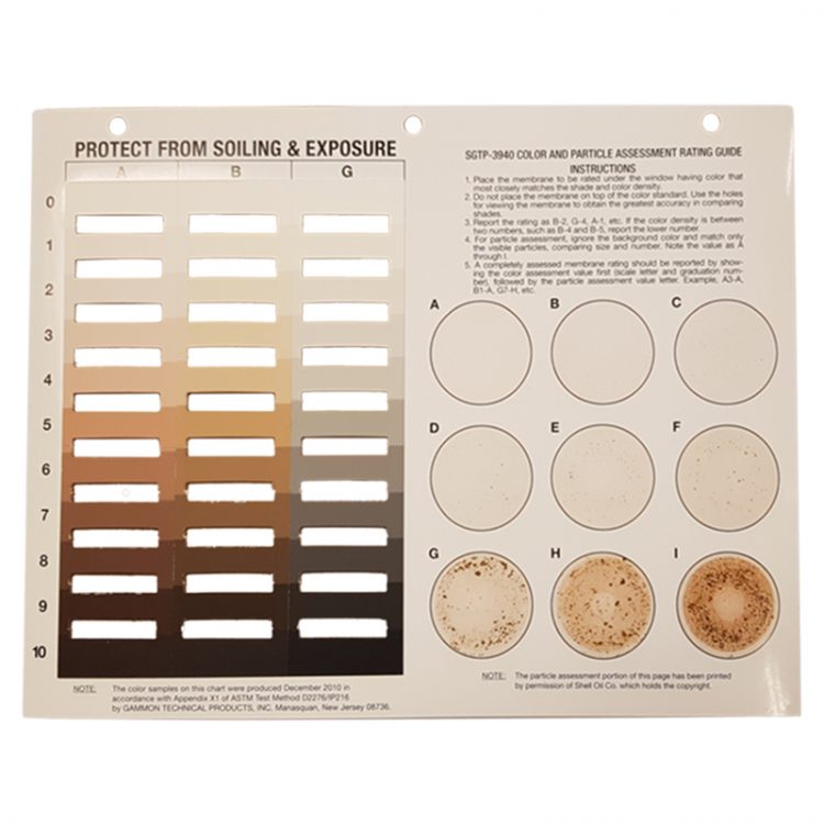 Colour and Particle Rating Chart - 16210-0'